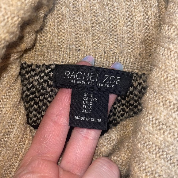 RACHEL ZOE Leopard Print Cowl Neck Sweater S NWT - Picture 6 of 7